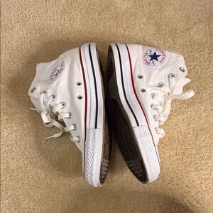 Converse Kids White and Red High-Top Sneakers